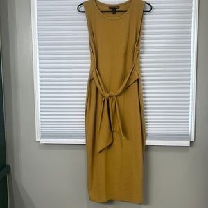 A Pea in the Pod Mustard Short-sleeve Maternity Dress.